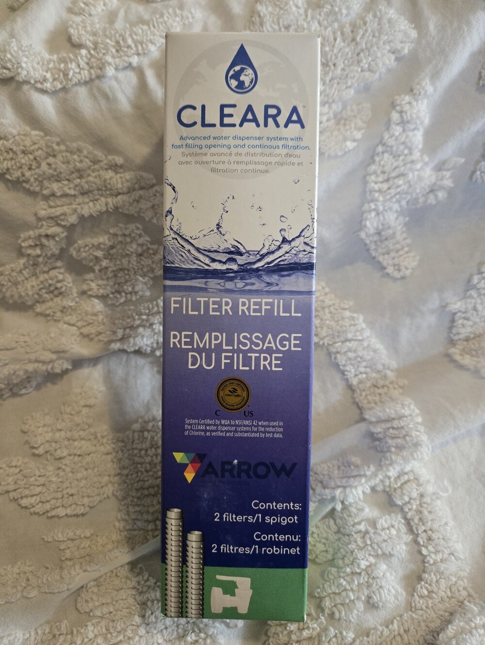 Arrow Cleara Filter Refill Pack Of 2 Filters New In Box BPA Free Water Filter